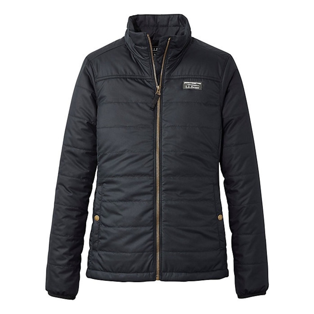 L.L.Bean Mountain Classic Winter Puffer Jacket Black Size Large Regular Mens